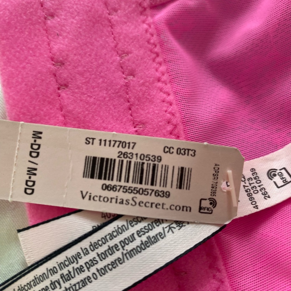 VICTORIA'S SECRET DREAM ANGELS PINK UNLINED LACE UP BRA CORSET TOP M DD New - Picture 9 of 12